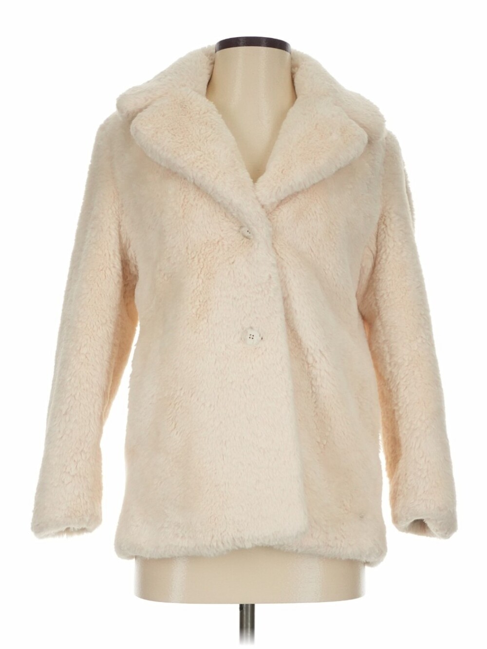 Banana Republic Plush Teddy Jacket in Light Cream